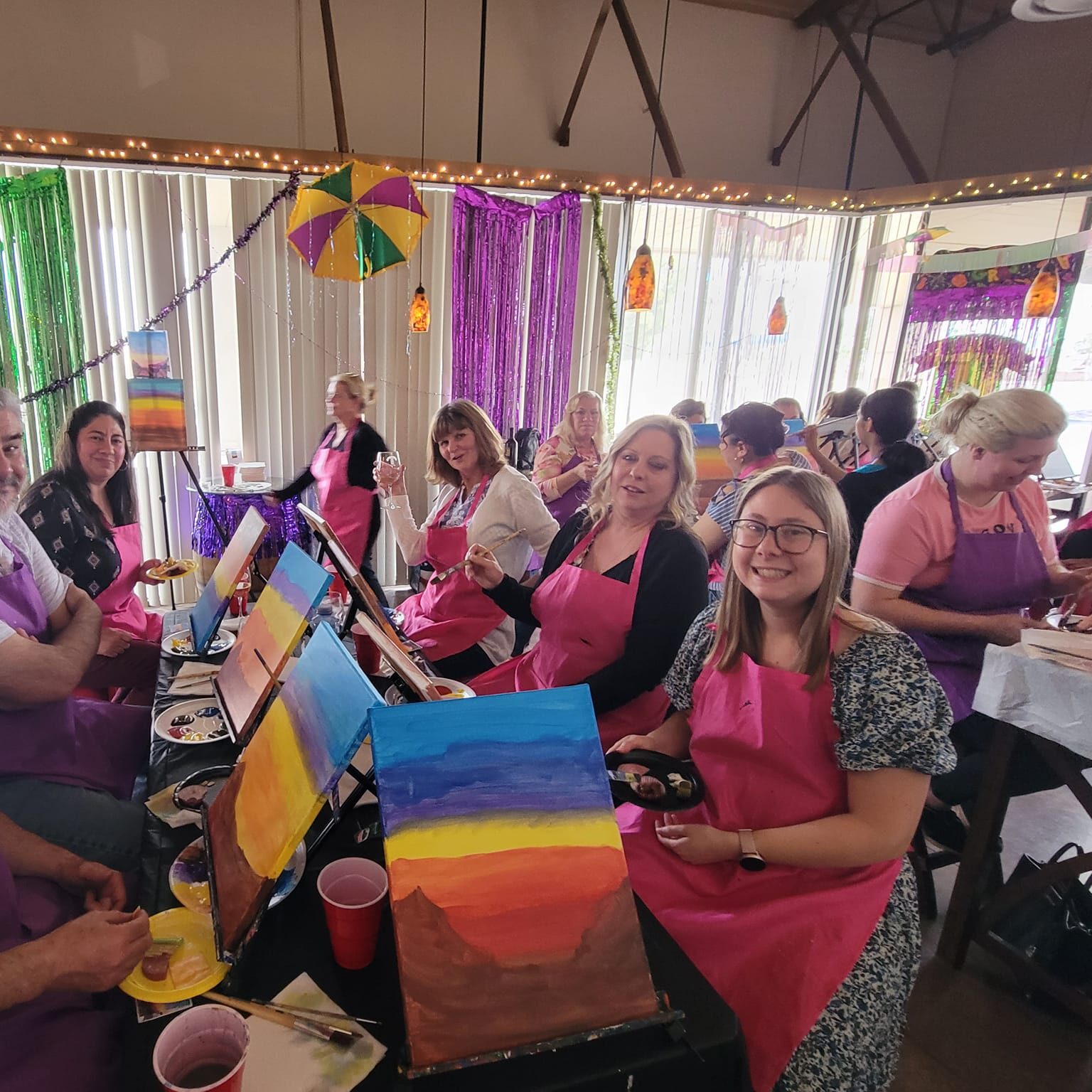 Paint and Sip night at Coruce